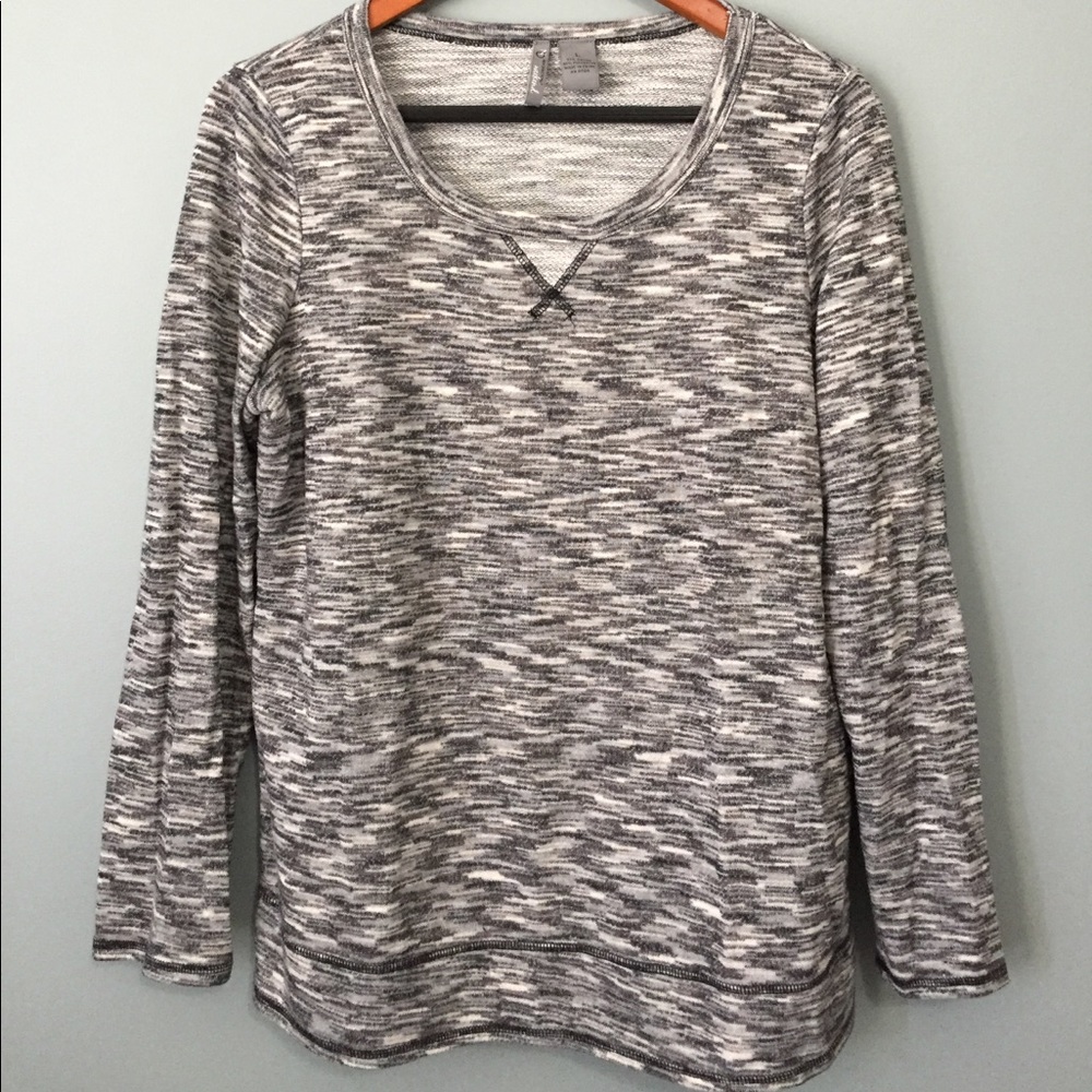 New Directions Large Heathered casual shirt